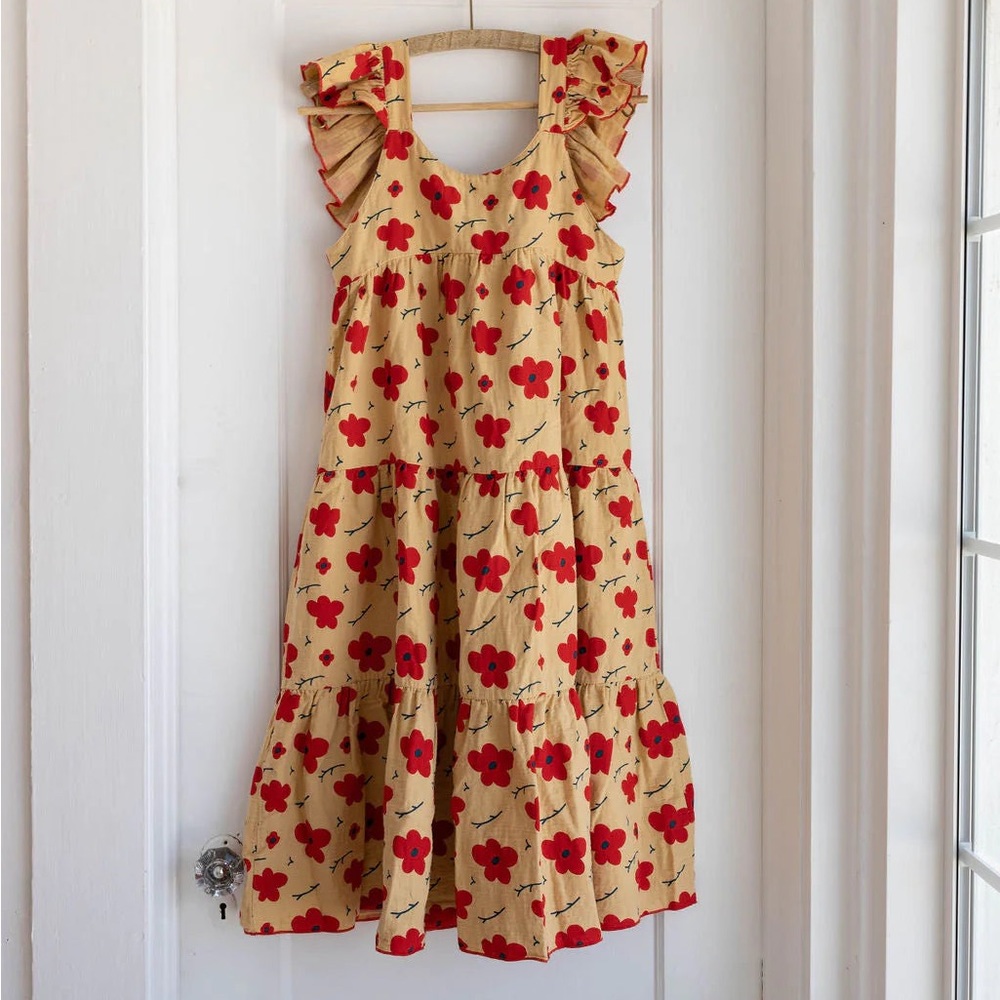Fin & Vince Magnolia Tiered Dress in Magnolia